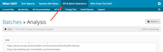 What CMS tool for detecting content management systems