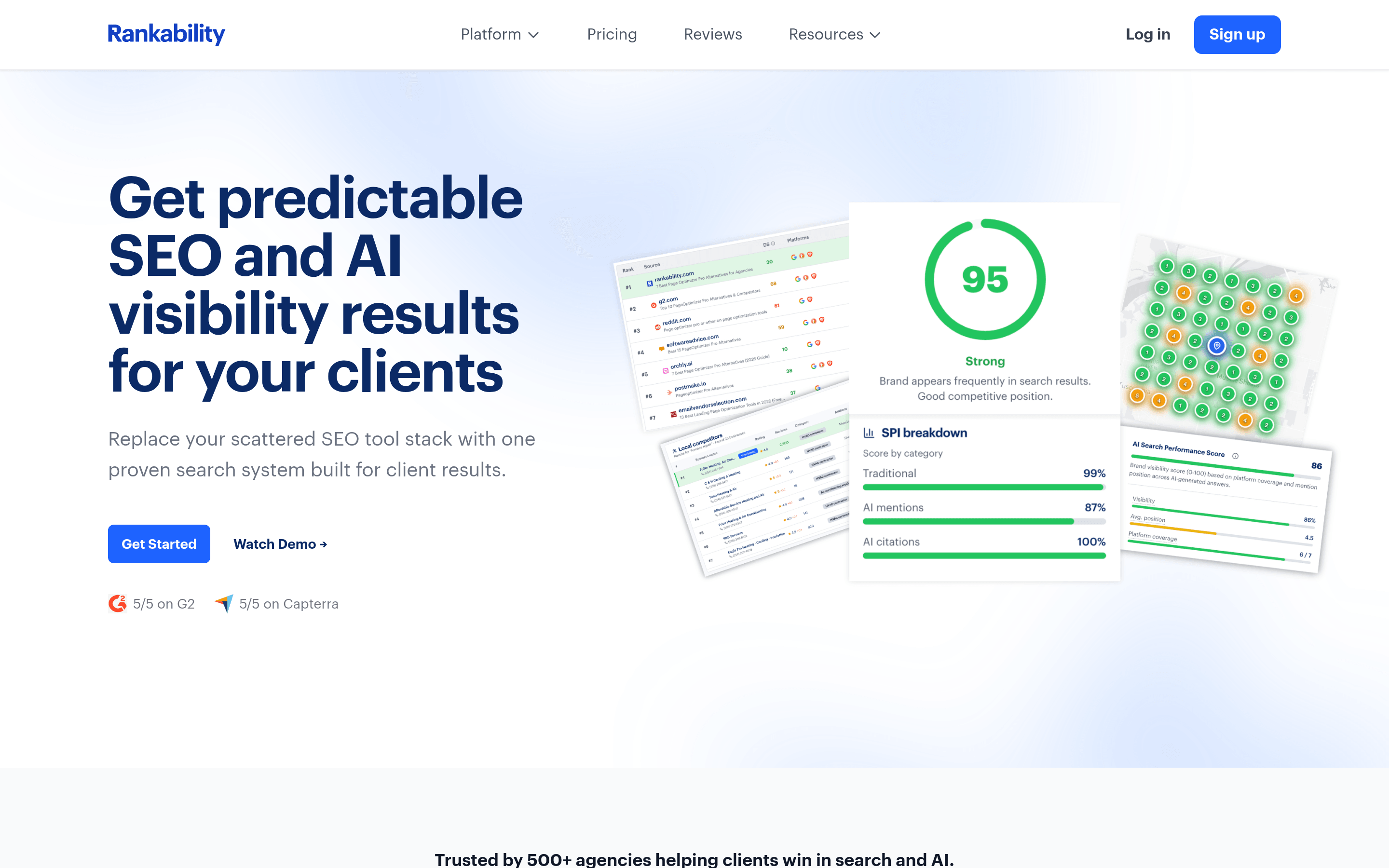 Rankability homepage