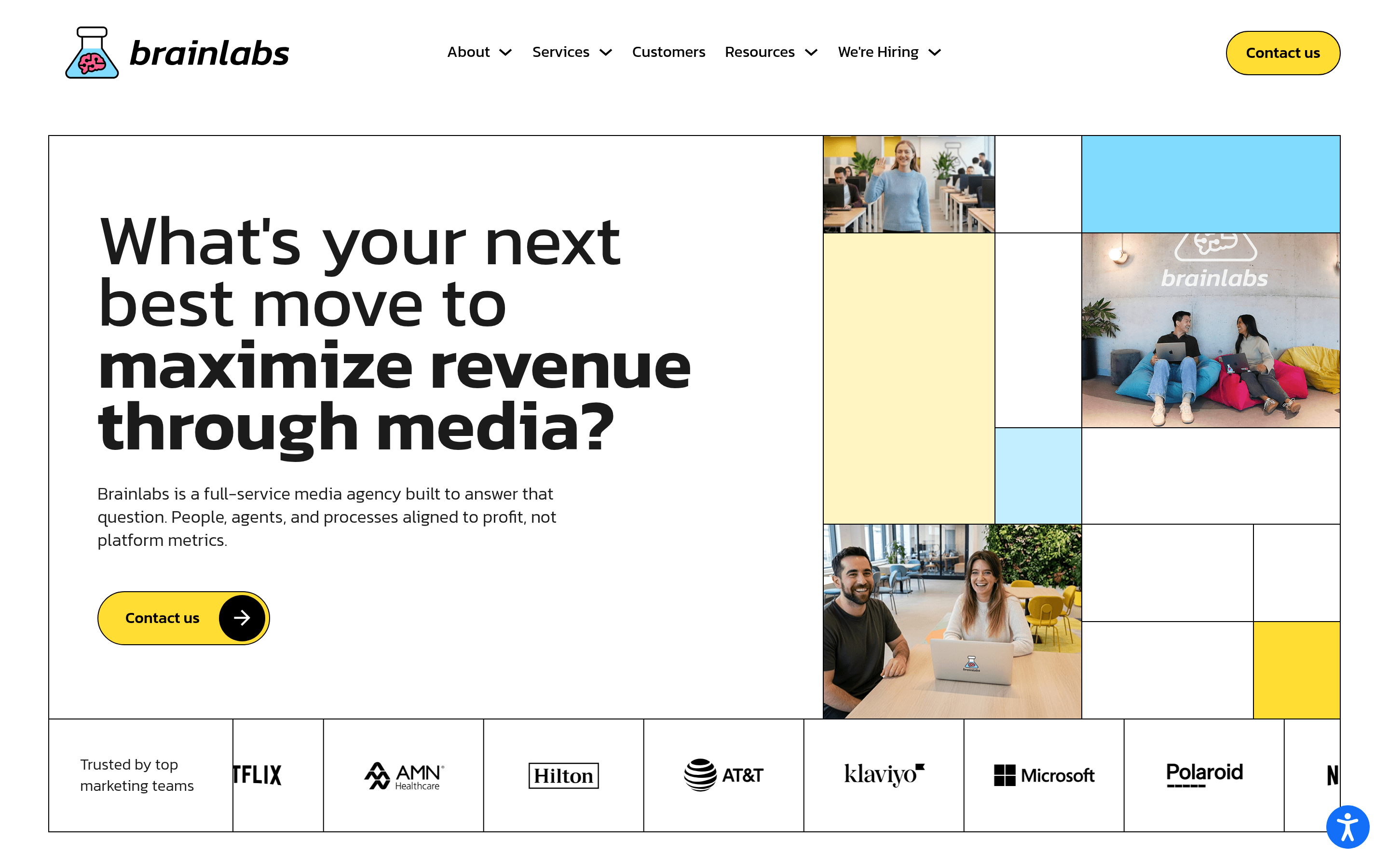 Brainlabs performance marketing agency homepage