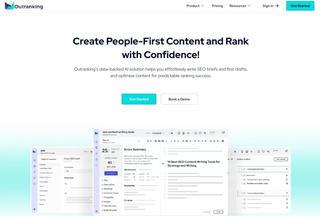 Outranking home page