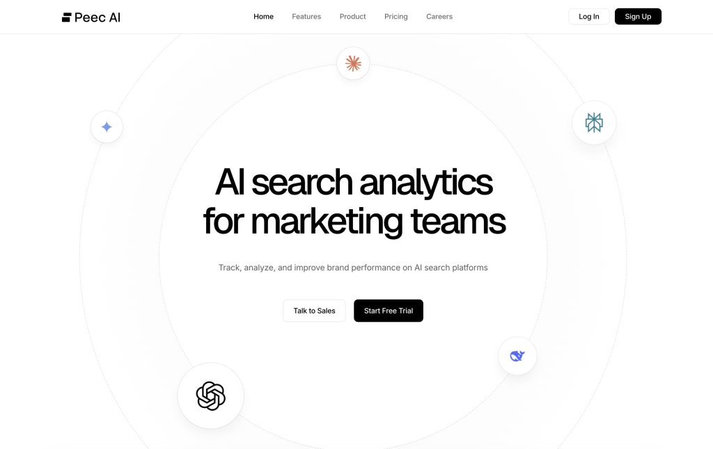 Peec AI dashboard