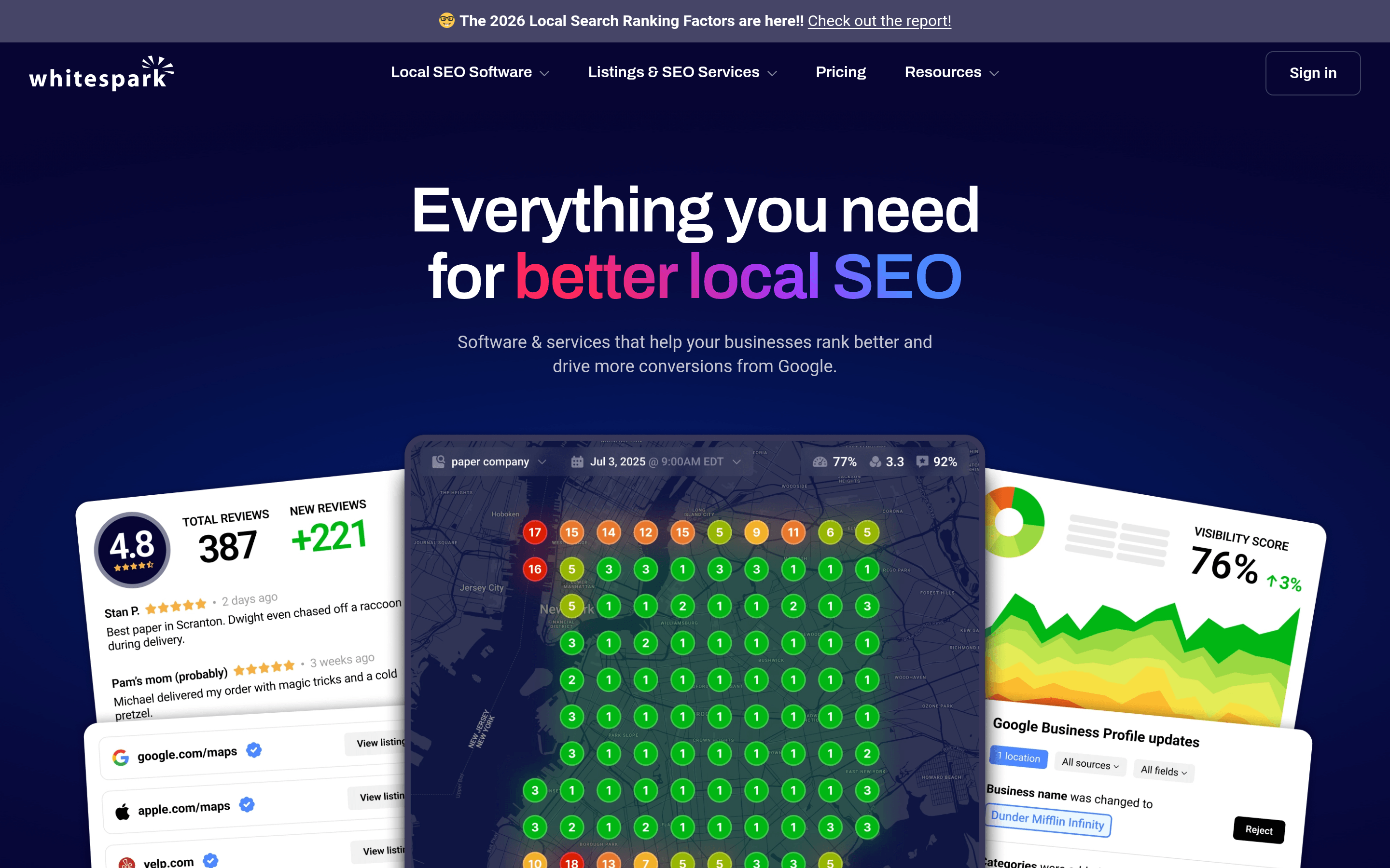 Whitespark citation finder and local SEO audit tool